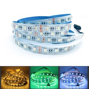 16.4ft Çift Sıralı 5050 RGB LED Strip 5m 600 LEDS SMD Işık Tüpü Su Geçirmez 12V Silikon Sleesing IP67 Düğün Partisi Tatil Dış Mekan Aydınlatma Şimdi Crestech