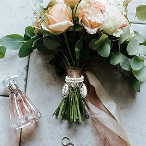 Bangle N1HE Bouquet Picture Очарование с овальным стеклянным кабохоном свадебное ягодичное сердце