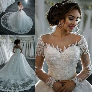 Party Dresses Vestidos De Noiva Elegant ALine suknia slubna Wedding Dress Tulle Appliques Beaded Princess Lace Gowns trouwjurk 230214