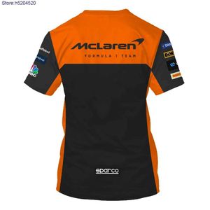 Erkek Tişört 2023 Yeni Moda F1 Formula One Racing Team McLaren Gömlek 3D Baskılı O Boyun Çocukları Yüksek Kaliteli Giyim