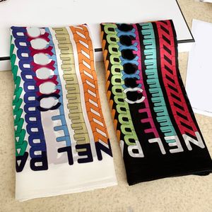Eşarplar Accan Silk Şal Starbes Tasarımcı Scarf Pashmina Luxurious% 100 İpek Üstü Klasik Mektup Desen Desen Tasarımcı Şal Scarves Hediye