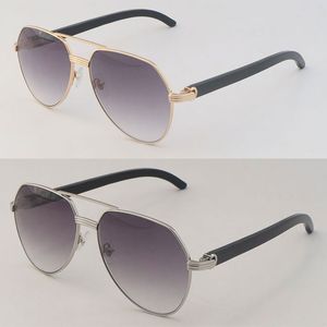 Original schwarze Büffelhorn-Sonnenbrille für Damen, große runde Rahmen, Designer-Unisex-Sonnenbrille 0273S, Spiegelbrille, luxuriöse Horn-Brillenfassung für Herren, Größe 61