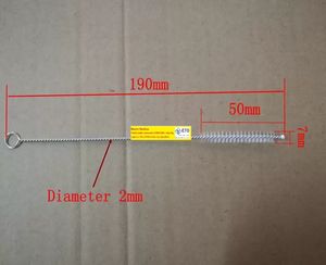 Saman Fırçası Naylon Kateter Paslanmaz Çelik Saman Fırçası 6 mm Çapı Pipetler