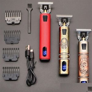 Electric Shavers Hair Trimmer Barber Clipper Cordless Cutting Hine Beard Shaving Wireless Razor Men Shaver 220521 Drop Delivery Heal Dhkaw