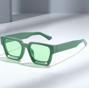 2023 Женские дизайнерские солнцезащитные очки для мужчин ретро -буйвол бокал рога прямоугольник