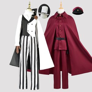 Trajes de anime Bungo Stray Dogs Nikolai Gogol Tetchou Suehiro Cosplay Nakahara Chuuya Uniformes de Halloween Peruca sapatos