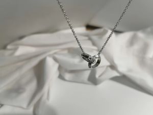 Cadeia de link para joias de jóias de coração com colares de tênis de pingente de diamante reais Conjunto de pingentes de 18k Designers de pingentes de moda feminina