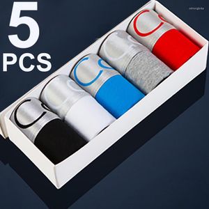 Cuecas 1 Pçs / lote Sexy Designers Homens Roupa Interior de Algodão Gay Boxer Shorts Boxers Mens Cueca Para Hombre