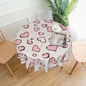 Tale da mesa abstrato amor corações corações de mesa lavável adorável fundo rosa com toalhas de mesa redondas panos de capa circular