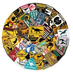 60 шт., наклейка Юрского периода, предупреждающий логотип динозавра, знаки, граффити, детские игрушки, скейтборд, автомобиль, мотоцикл, велосипед, наклейка, наклейки