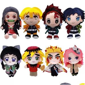 Doldurulmuş Peluş Hayvanlar Demon Slayer Oyuncak Karikatür Kömür Jirang You Fasulye Tomioka Yongyong Doll Drop Del Dhmro Drop yardım etmek için eşim iyi Yi