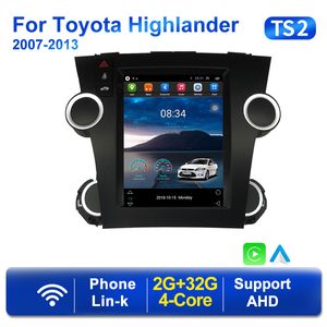 Toyota Highlander 2 XU40 2007-2013 Multimedya GPS Carplay Stereo için Tesla tarzı araba DVD Radyo Videosu