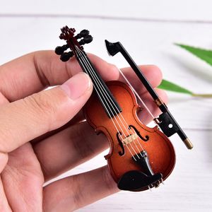 Destek Minyatür Ahşap Müzik Aletleri Koleksiyonu Dekoratif Süsler Müzik Oyuncakları 230216