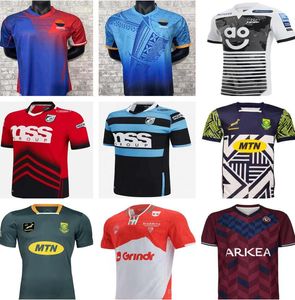 22 23 MOANA RUGBY JERSEY Camiseta Sharks Sudáfrica Glasgow Warriors Cardiff Blues ENTRENAMIENTO negro biarritz QUEENSLAND ROJOS 2022 Bordeaux Begles Bristol Bears