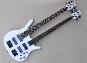 5 ve 4 String Posewood klavyeli perdesiz çift boyun elektro gitar özelleştirilebilir