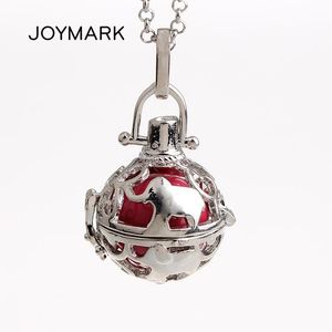 Подвесные ожерелья 5pcs/лот слон Медный металлический полая клетка Chime Magic Box Music Sound Ball Long Chain Bergy Hcpn59