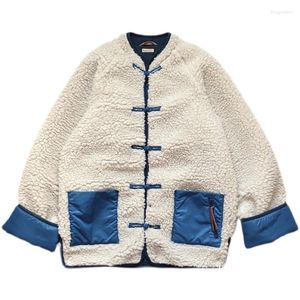 Erkek Ceketleri Kapital Japonya Tarzı Moda Kaşmir Polar Tang Takım Gevşek Ceket Erkek ve Kadın Bej Kalın Kat Tek Bravatalı
