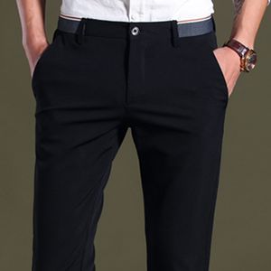 Erkekler için erkek pantolon elbise pantolon elastik premium iş pantolon noiron düz flatfront erkek takım elbise pantolon moda elbise pantolon resmi 230216