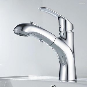 Banyo Lavabo Muslukları Havza Siyah/Krom Pirinç Yıkama Basin Çeken musluk düğmesi modu Herhangi bir açı soğuk su karıştırma musluğu