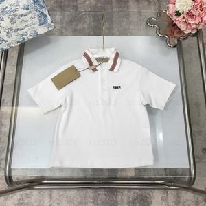 Çocuk polo gömlek çocuklar kısa kollu bebek tişört yaz kıyafetleri işlemeli logo rahat tees ücretsiz gönderim boyutu 100-150 cm feb8