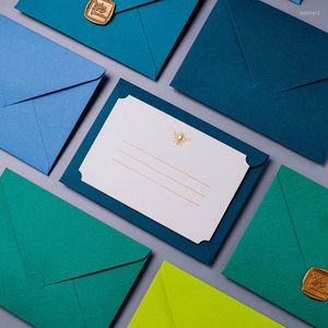 Hediye Sargısı Vintage Yüksek Dereceli Yeşil Zarf Mektubu Seti Kalınlaştırılmış Ütü Narin Edebiyat Aşk Küçük İşletme Malzemeleri