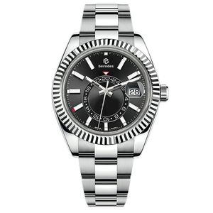 Assista a Men's Business Multifuncional Timer Watch Craft requintado espelho convexo Display Top Team Propertle Design Sapphire Glass