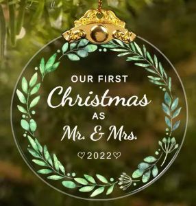 Noel Süs Organik Cam Noel Noel Ağacı Yeni Yıl Partisi için Kristal Dekorasyon Asma