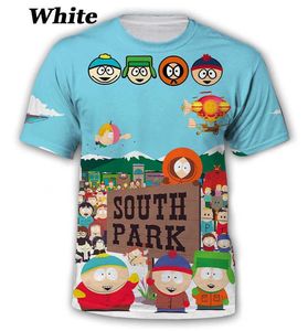 Erkek Tişörtleri Animasyon S-South Park 3D Tişört/Üstler/Grafik Tişörtler/Tişört Günlük İlkbahar Yaz Sonbahar 8 Renkler XS-5XL T230217