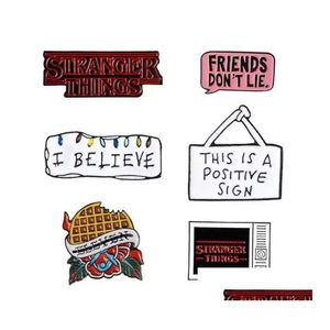 Аксессуары для мультфильмов Stranger Things Emale Pins сериал одиннадцать друзей из броши не лгут джинсовая рубашка лацка