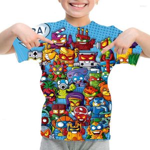 Erkek Tişörtleri Erkek Yaz Tişörtleri Süper Zings 3D T-Shirt Bebek Erkek Boy Çocuklar Kızlar Kırış Gömlek Süperzings Çocuklar Pamuk Kısa Kollu