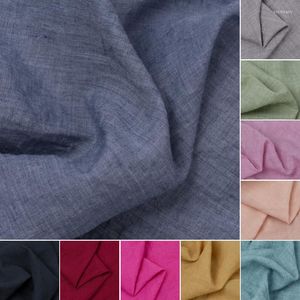 Tecido de tecido textura fina de bambu crepe slub algodão poli algodão primavera verão para costurar vestido de pano branco rosa azul verde pelo medidor