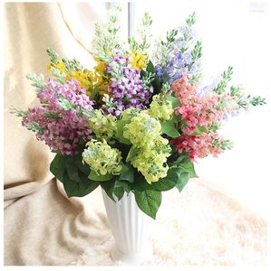 Decorative Flowers Artificial Hyacinth Posy Fake Silk Flower Mariage Birthday Party Bridal Floral Home Decoration Ornamental