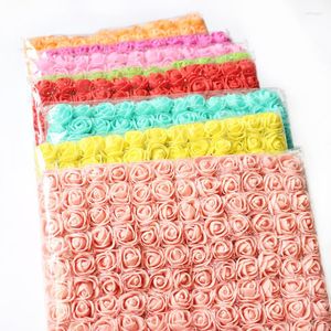 Dekoratif çiçekler 144pcs 2.5cm yapay köpük gül çiçek buket diy zanaat düğün partisi dekorasyon scrapbooking sahte sevgililer hediyeler