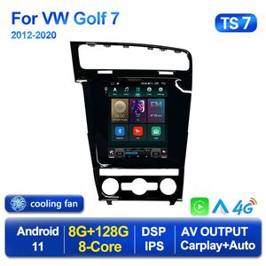 2 Din CarPlay Stereo Player Car DVD радио Android 11 для типа Tesla для VW Volkswagen Golf 7 2013-2019 Multimedia GPS