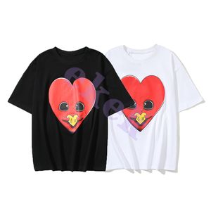 Lüks moda markası erkek tişört aşk mektubu baskı hip-hop kısa kollu yuvarlak boyun yaz gevşek tişört üst siyah beyaz asya boyutu S-2XL