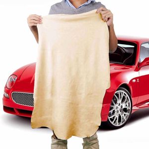 Car Dvr Towel Natural Chamois Shape Clean Genuine Leather Cloth Car Home Motorcycle Wash Care Quick Dry Super Absorbent Drop Delivery Dhb7P