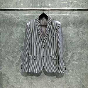 Erkekler Suits Erkekler Takım Ceket Çizgili Ceket Rahat Gevşek Artı Boyut Kore Tasarım Resmi Giyim Kadınlar Top