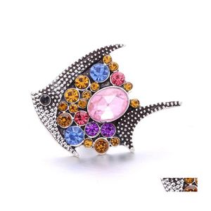 Clasps Crows Colorf Fish Athestone Fastener 18 мм защелка Clasp Sier Color Metal Charms для выводов ювелирных изделий поставщики D Dhiew