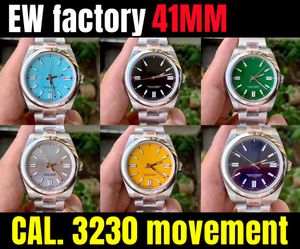 EW Factory 41 -мм мужские часы высококачественные 3230 Полностью автоматические дизайнеры механического движения часы для сапфирового зеркала Водонепроницаемые 100 метров