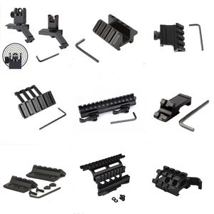 50 set 45 derece metal taktik kapsam montajı Ofset Çift yan ray bağdaştırıcısı 20mm Weaver Rail avcılığı taktik tüfek caza el feneri 15 stil