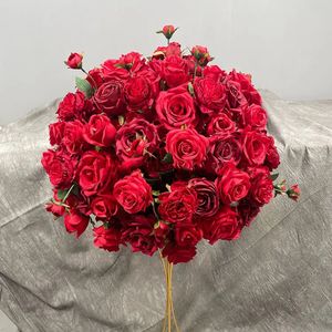 Stand yok) Dekorasyon Toptan Düğün Dekorasyonu için Yapay Çiçek Top Masa Merkez Parçası IMake597