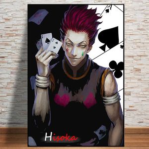 Anime Art Wall Mural Hunter x Hunter Hitoka Morow Poster Canvas Pintura da sala de estar Decoração de casa do garoto Cuadros Anime Poster