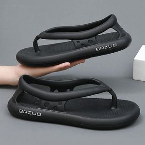 Yeni Yaz Açık Erkekler Flip Flops Moda Sandal Çiftleri Yumuşak Kalın Alt Alt Antislip Sole Plajı Sıradan Ev Terçesi 220614 Boyut36-45