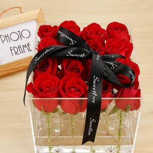 Ювелирные мешочки мода Акриловая роза Косметическая коробка со съемной крышкой Хорошая подарка