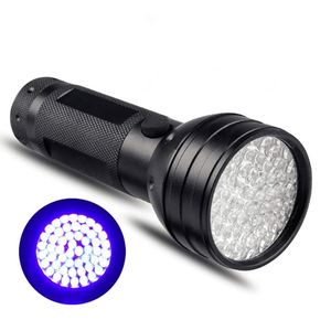 Taşınabilir Işıklar Meşaleler Ultraviyole 51 LED 395 nm El feneri Elde taşınabilir Taşınabilir Siyah Işık Evcil İdrar ve Leke Dedektörü El Fenerleri Crestech168