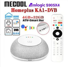 MeCool KA1 HomePlus Google Voice Android 11.0 TV Box Dual Wi -Fi BT Smart Dower 2 в 1 Многофункциональная коробка AMLOGIC S905X4 Поддержка AV1 OTT DVB