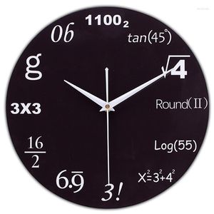 Wall Clocks 12" Large Clock Mathematics Blackboard Kitchen Black Circular Arithmetic Watch