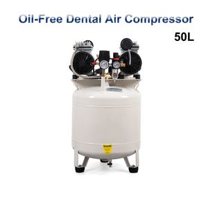50L Oil-Free Dental Air Compressor Mute Spray Paint Compressor High Pressure Air Pump Industrial Grade 1600W
