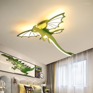 Tavan Işıkları Led Işık Yaratıcı Göz Koruma Sevimli Kişilik Dinozor Lamba Karikatür Oda Lambaları