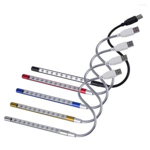 Masa lambaları 2023 Mini Esnek DC5V 10 LEDS USB Masa Dizüstü Bilgisayar Dizüstü Bilgisayar Masaüstü PC Klavye için